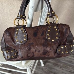 Brown Studded Women's Bag
